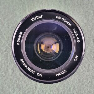 Vivitar 28-50mm f3.5-4.5 Canon FD lens, Very clean